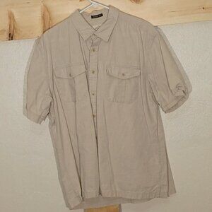 Men's St. John Bay Classic Fit Casual Button Down Shirt, Green/White, Size XL